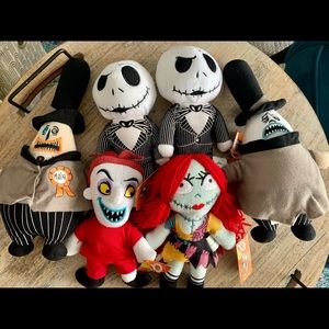 Nightmare Before Christmas set of 6 plush dolls NWT